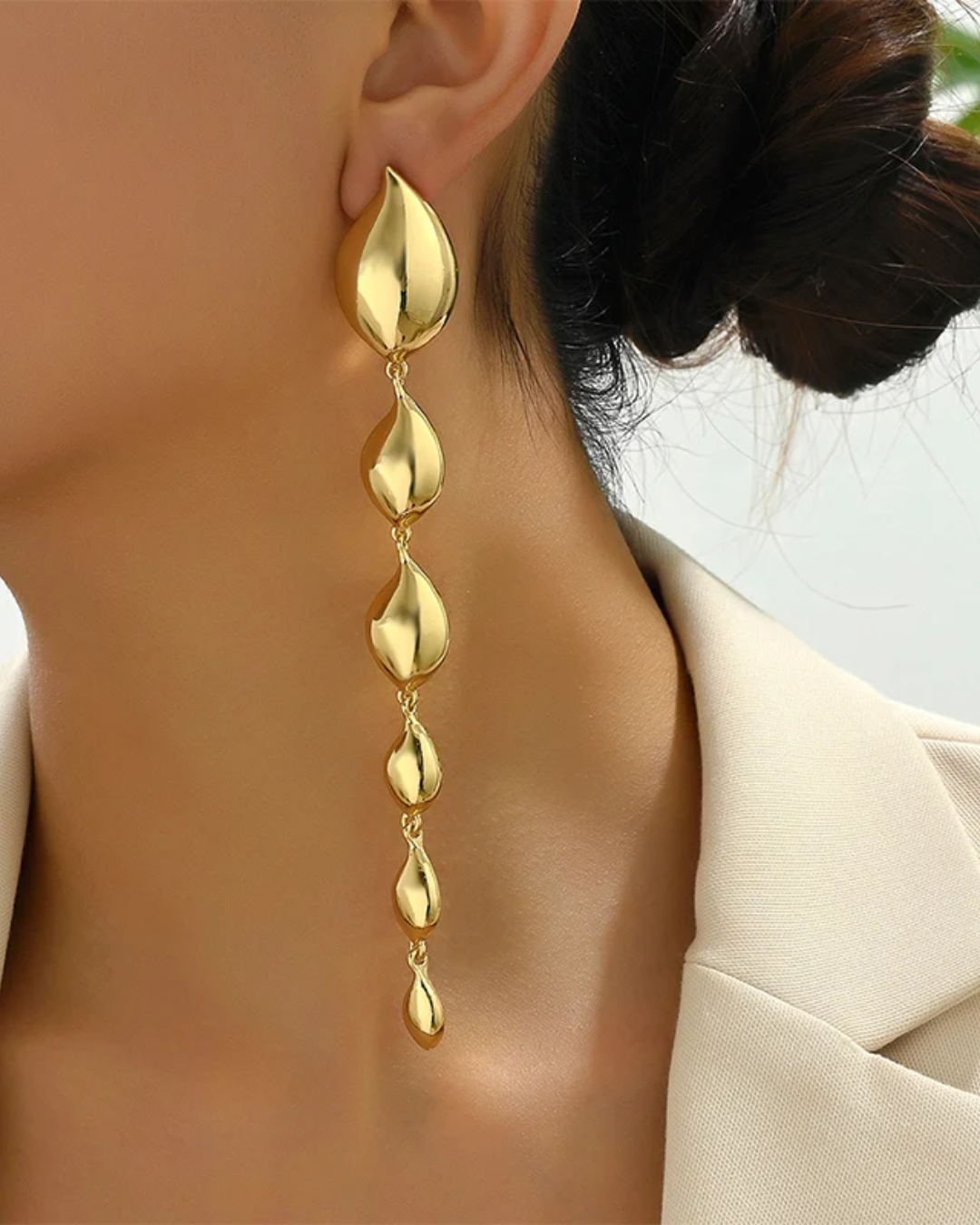 Golden Cascade Earrings