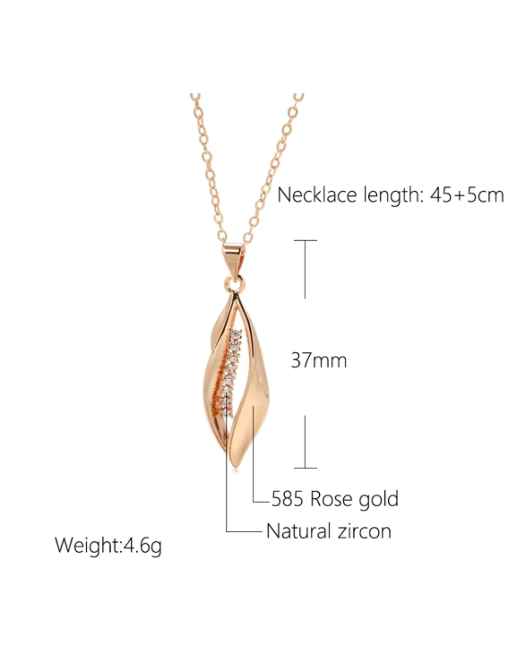 Blatt-Set 585 Roségold