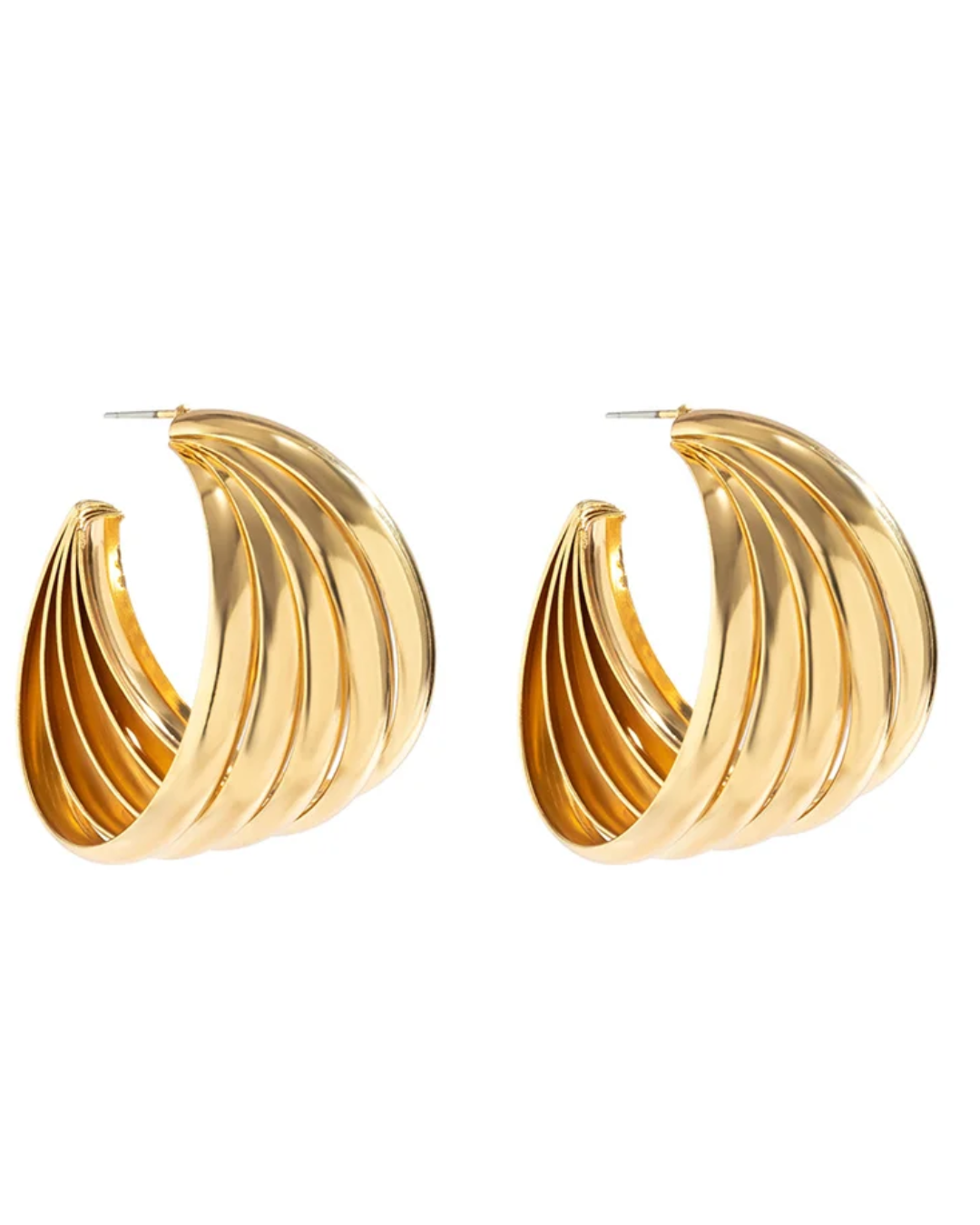 Golden Wave Hoops